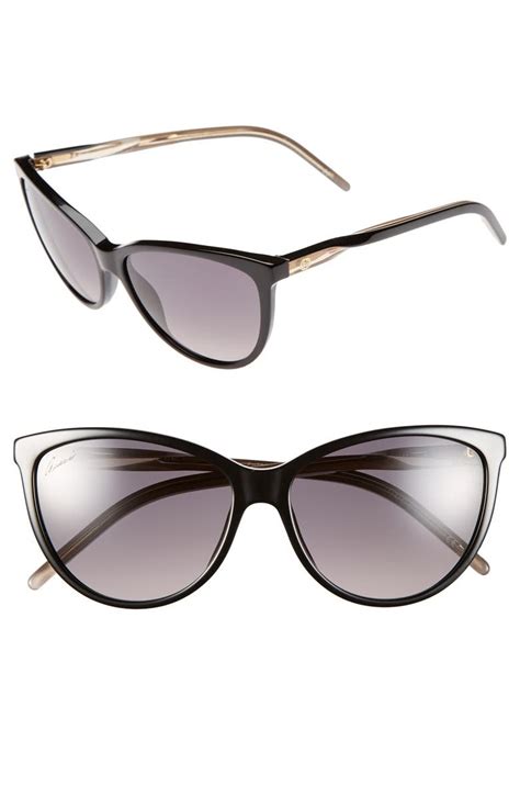 58mm square sunglasses gucci|Gucci oversized cat eye sunglasses.